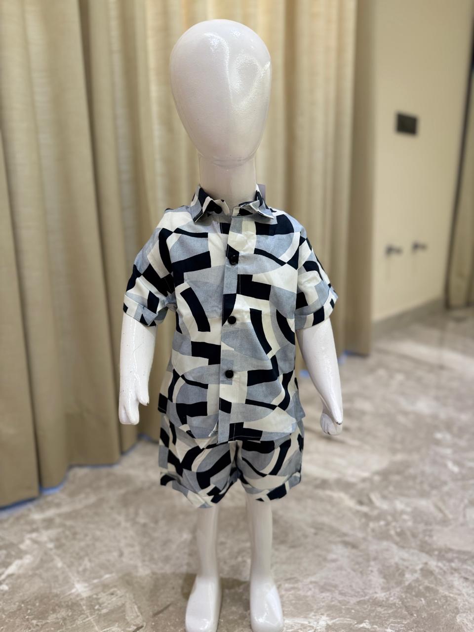 Adorable Blue Shirt & Shorts Set