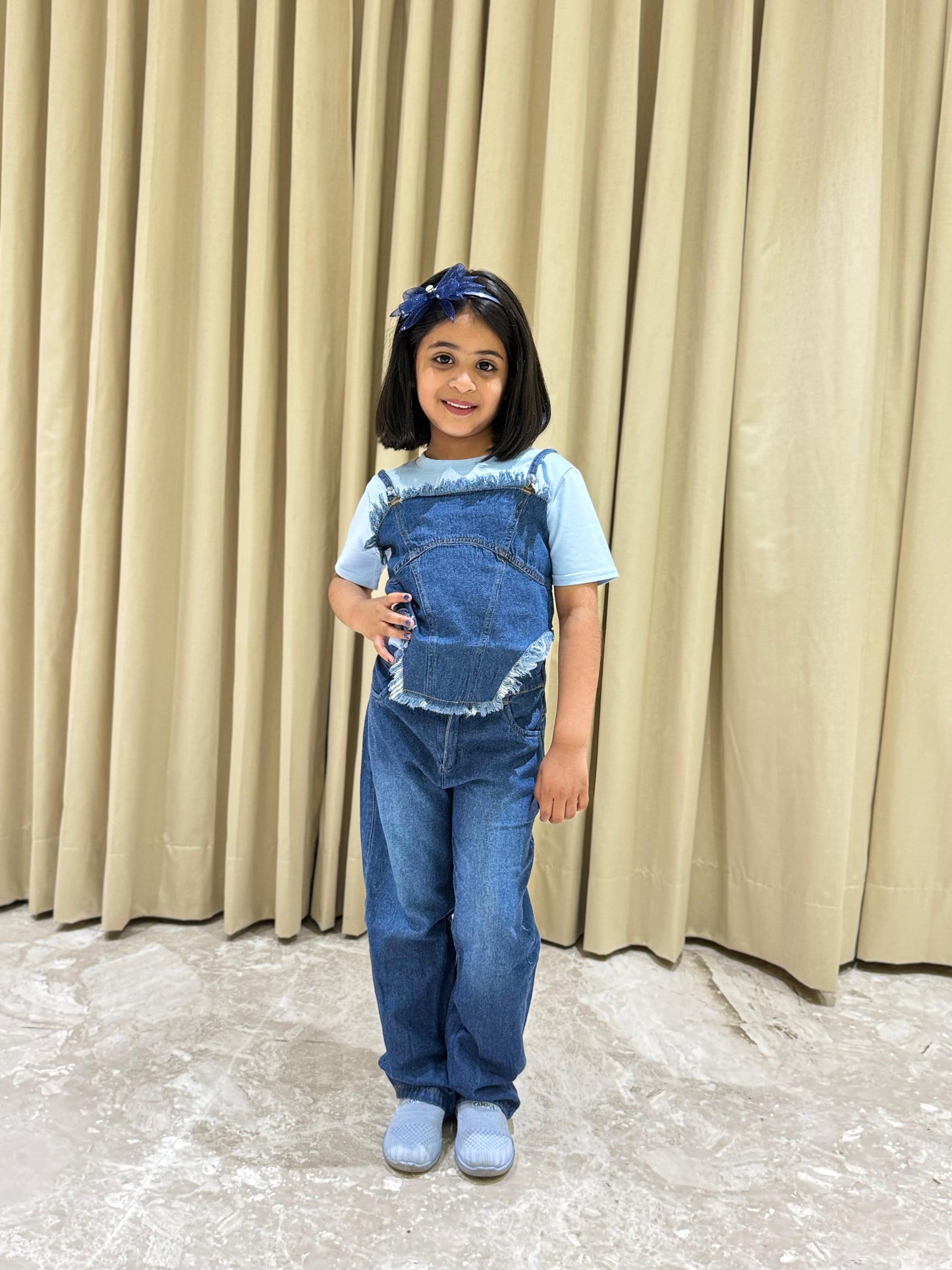 Peppy Blue Denim Coord Set